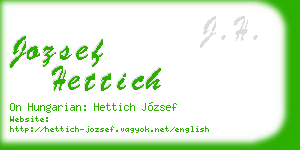 jozsef hettich business card