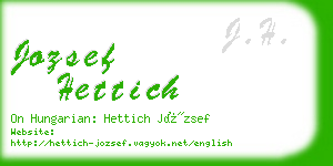 jozsef hettich business card